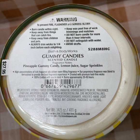 NEW B&BW Gummy Candies Limited Edition Sundae Bar 3 wick candle - Picture 6 of 6